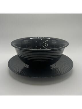 DANSK Midnight Black Small Bowl & Plate Set